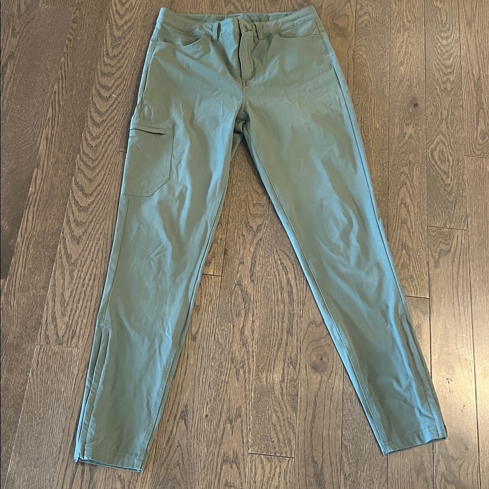 Patagonia Olive Green Hiking Pants with Ankle Zippers Size 8
